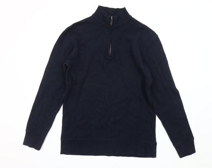 Wolsey Men's Blue 1/4 Zip Sweatshirt - Medium