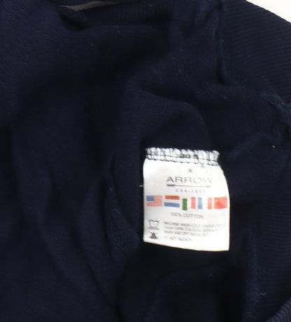 Arrow Men's Blue Graphic Pullover Sweatshirt L