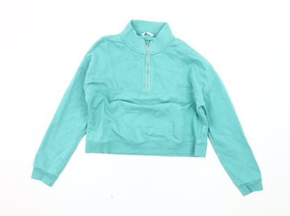 Marks and Spencer Girls Blue 16Y Full Zip Hoodie 1/4 Zip Casual