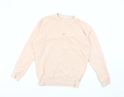 Reebok Beige Unisex Pullover Sweatshirt, Size S, Casual