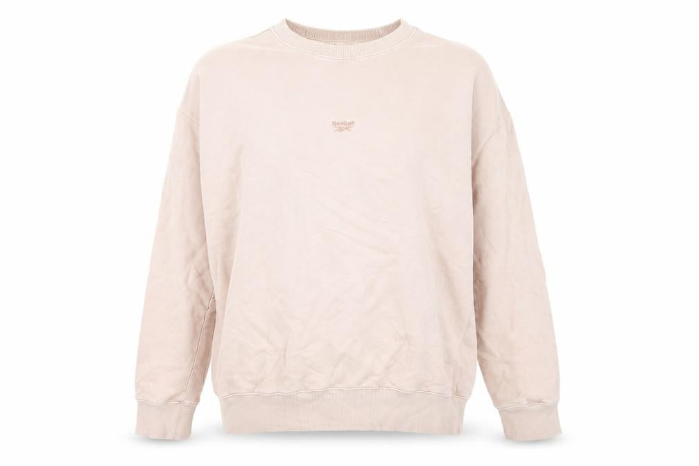 Unisex Adults UK Size S Reebok Beige Pullover Sweatshirt