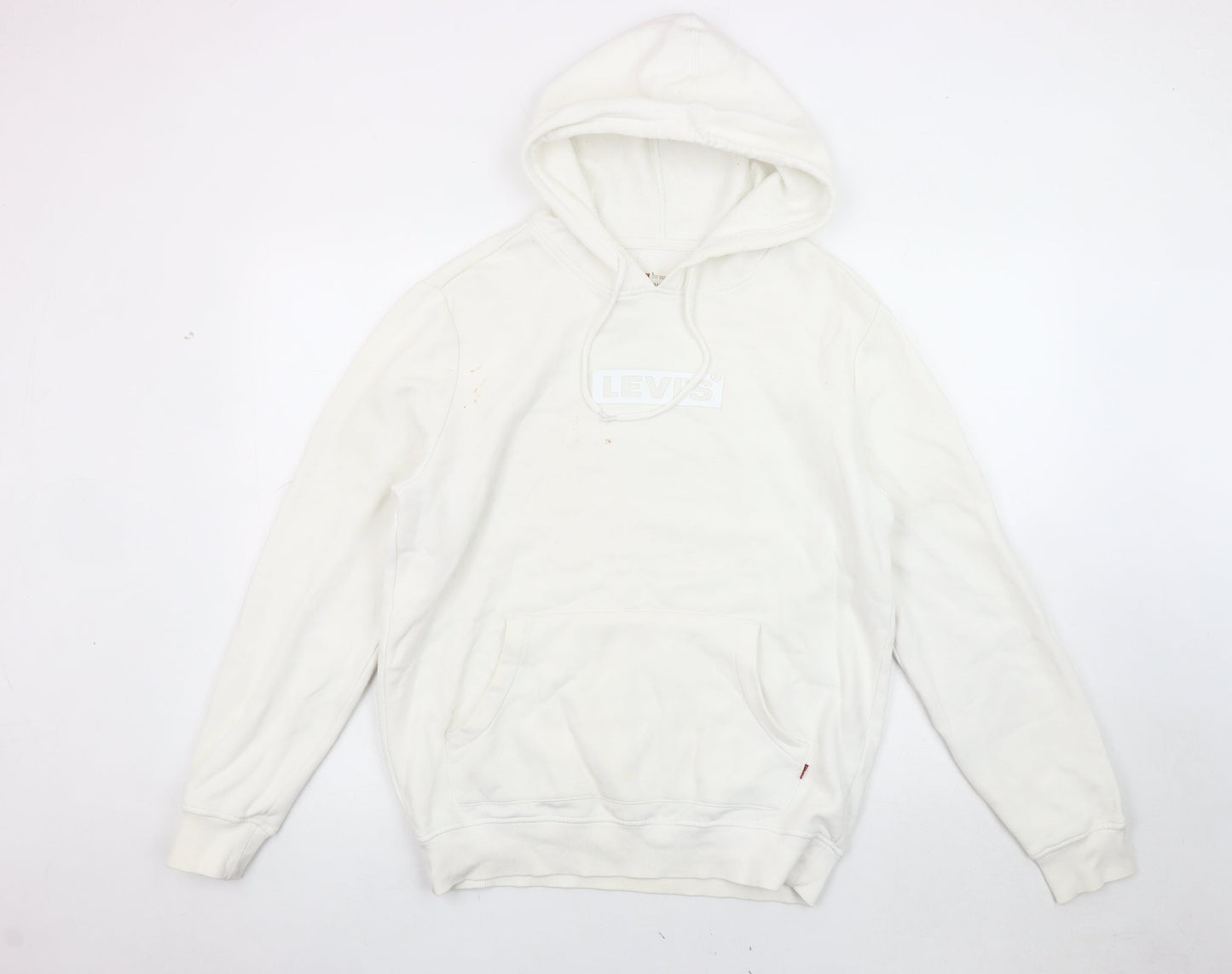 Mens UK Size S Levi's White Pullover Hoodie