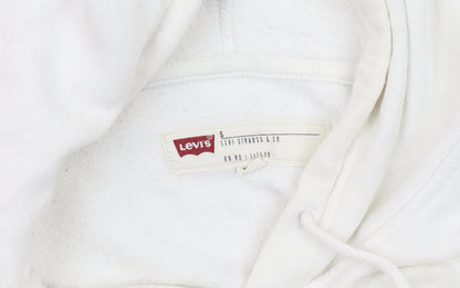 Mens UK Size S Levi's White Pullover Hoodie
