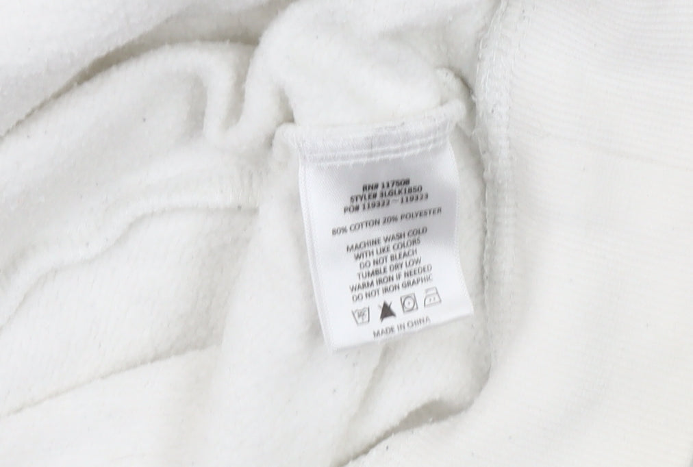 Mens UK Size S Levi's White Pullover Hoodie