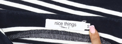 Nice Things Women's Black Striped Pencil Skirt S