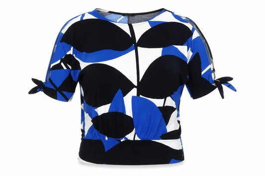 Front view of Roman Women's Multicoloured Geometric Blouse, size 12