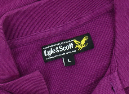 Lyle & Scott Men's Purple Polo Shirt Large