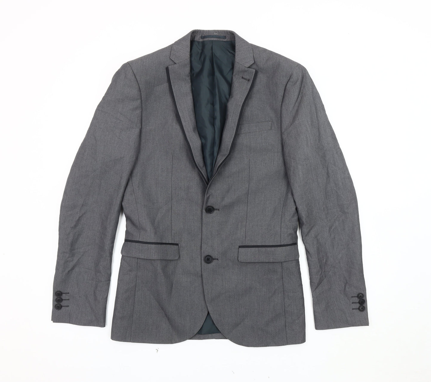 Next Men's Grey Blazer 36R Regular Fit Jacket
