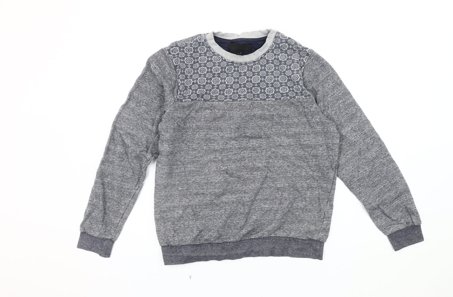 Mens UK Size S River Island Grey Pullover Sweatshirt