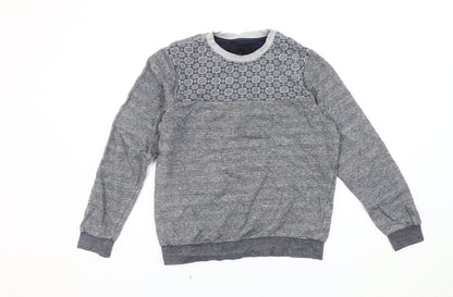 Mens UK Size S River Island Grey Pullover Sweatshirt