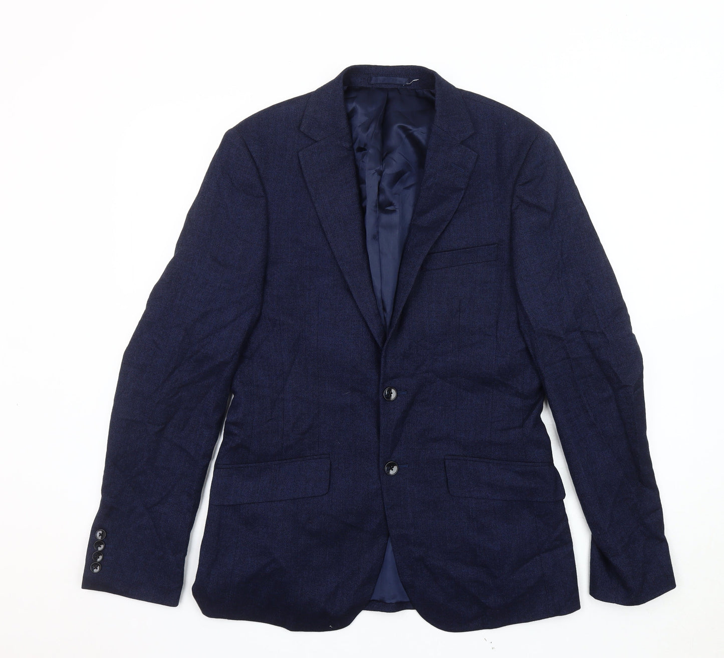 Moss London Men's Blue Slim Fit Blazer