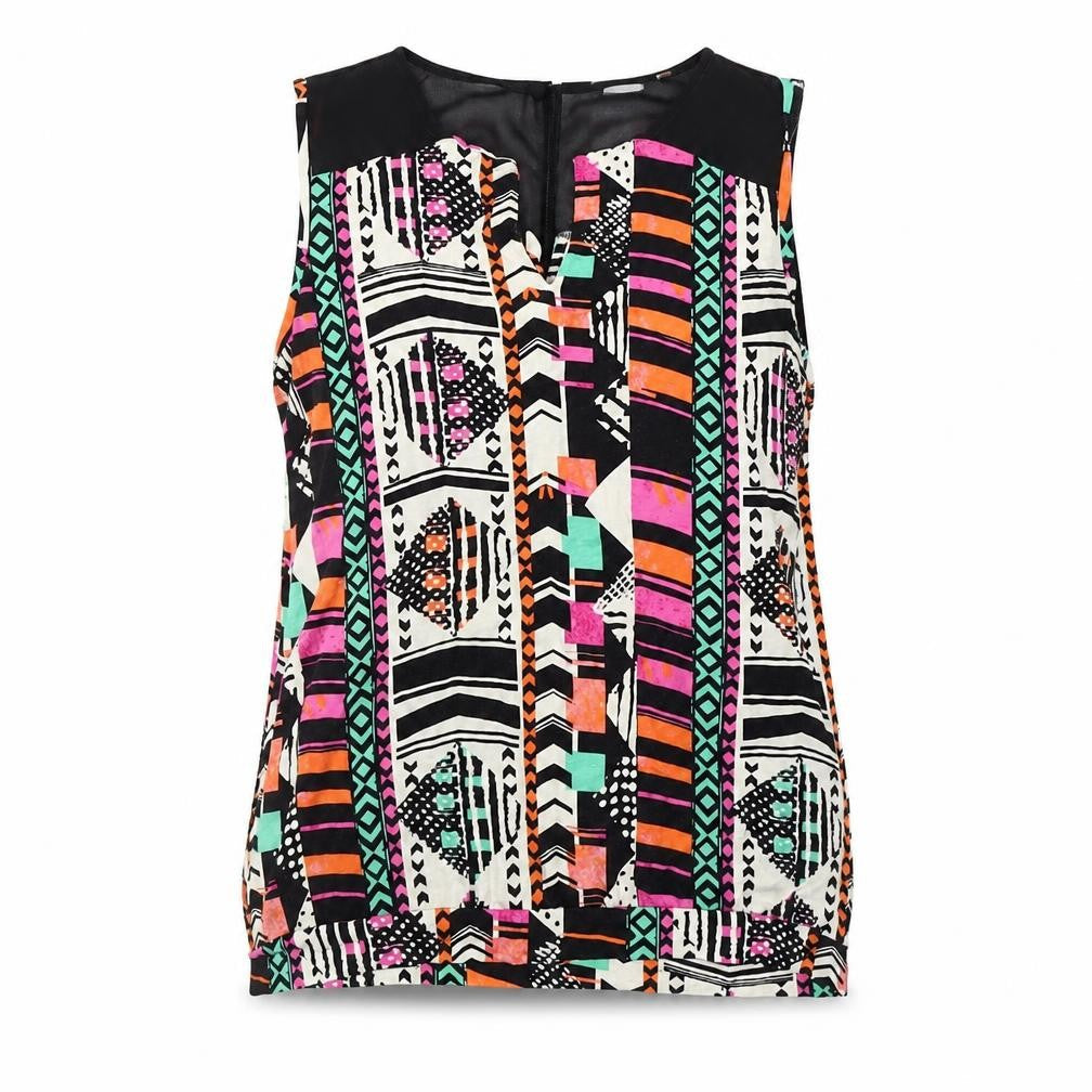 Womens UK Size 14 NEXT Multicoloured Basic Blouse