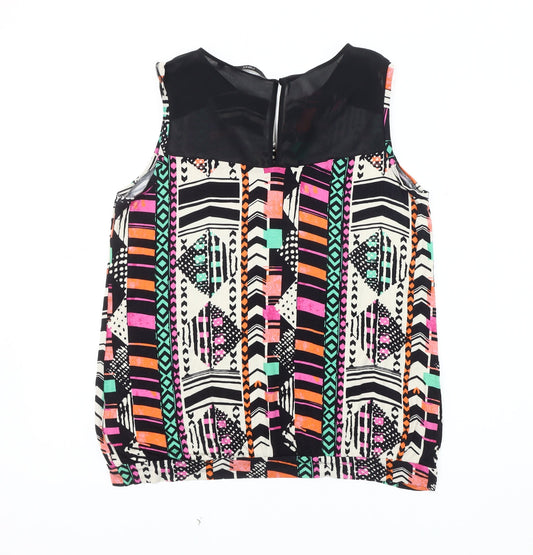 Womens UK Size 14 NEXT Multicoloured Basic Blouse