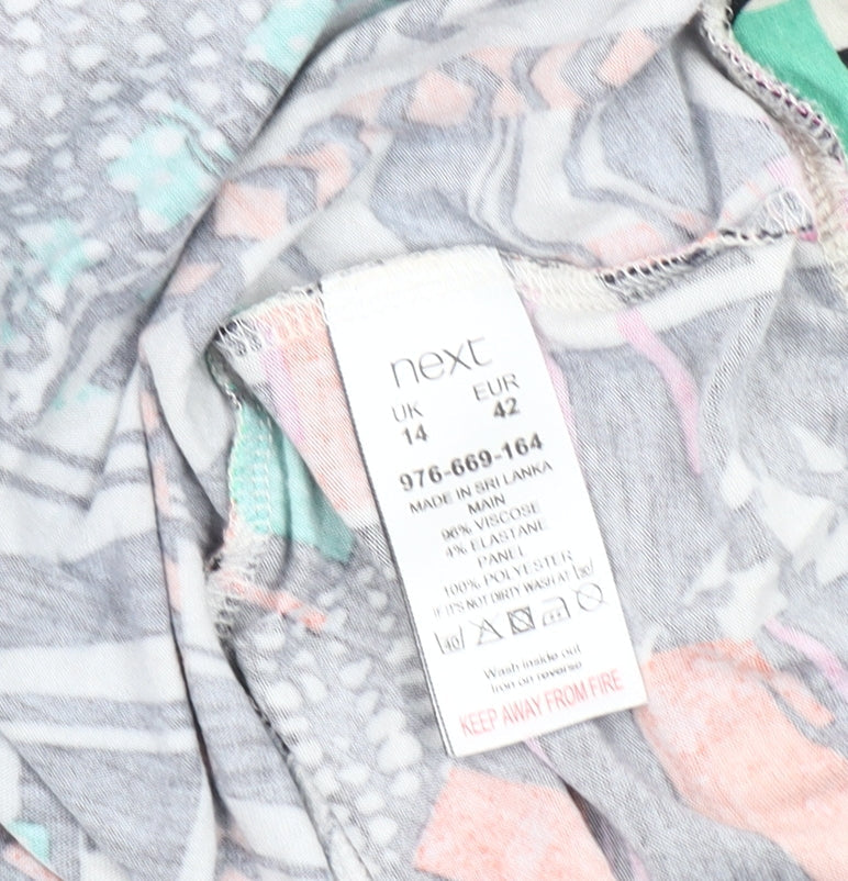 Womens UK Size 14 NEXT Multicoloured Basic Blouse
