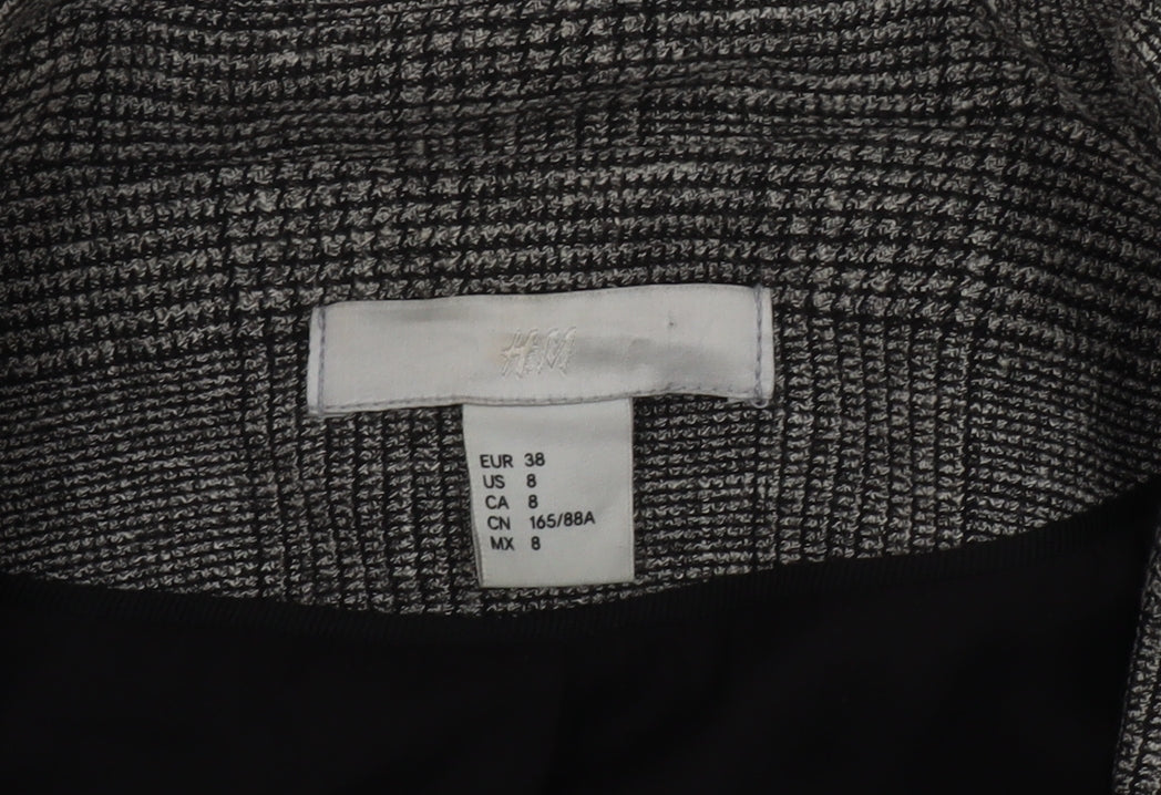 H&M Women's Grey Blazer, Size 10, Regular Fit, Lined