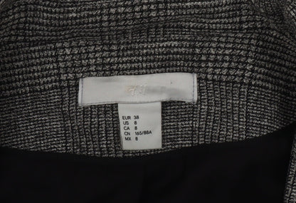 H&M Women's Grey Blazer, Size 10, Regular Fit, Lined
