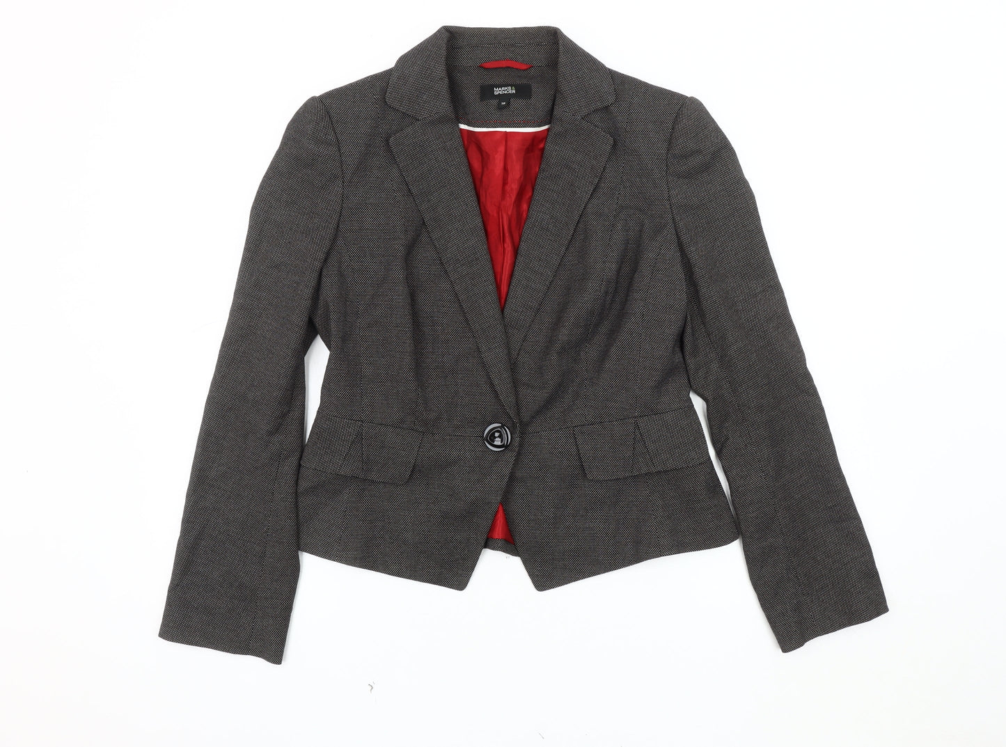Marks and Spencer Women's Grey Blazer, Size 10, Business/Casual