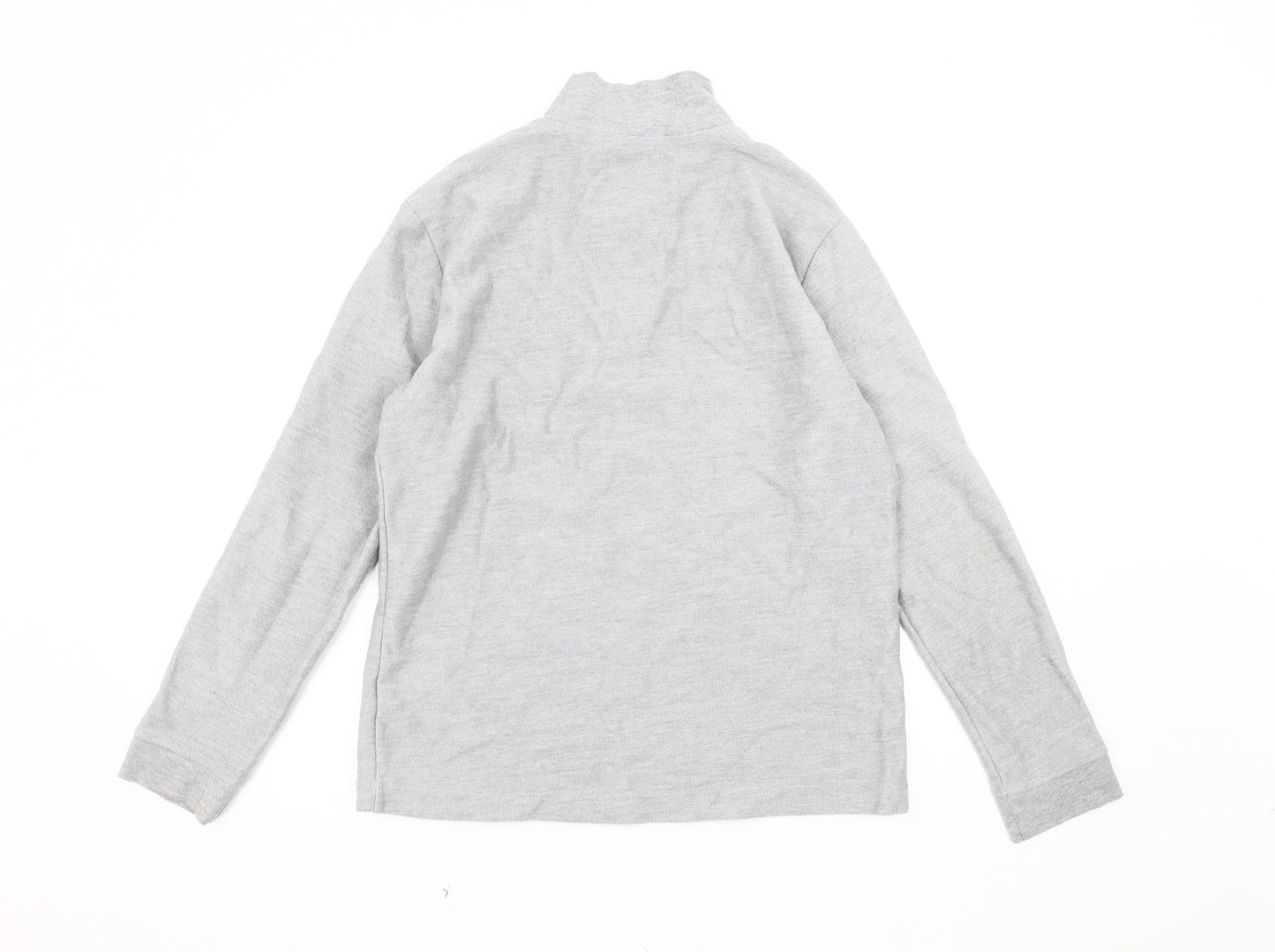 Topman Men's Grey 1/4 Zip Sweatshirt, S, Regular Fit