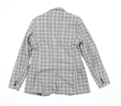 Stradivarius Women's Multicoloured Plaid Blazer Size 8