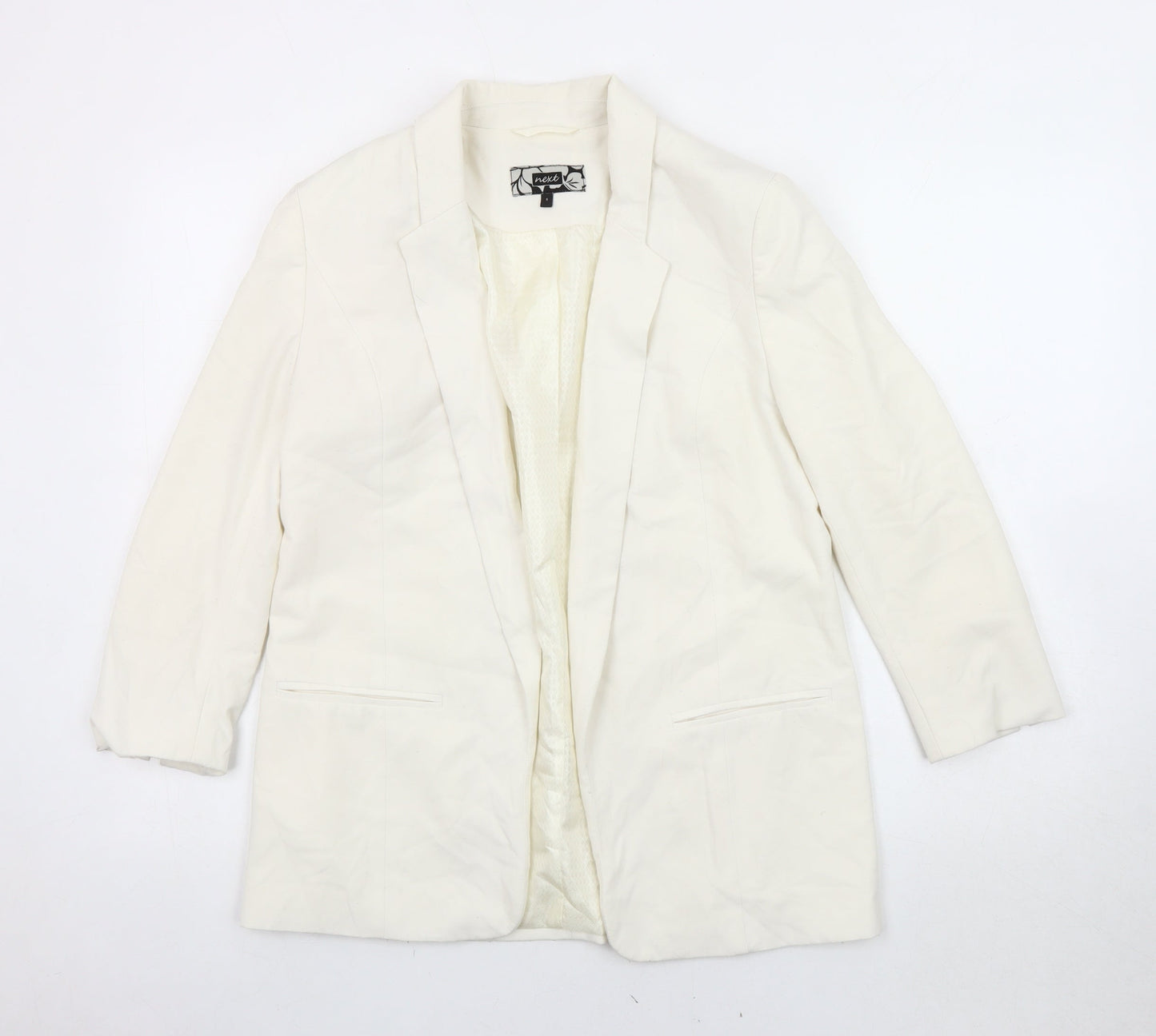Next Women's Ivory Blazer, Size 8, Lined, Regular Fit
