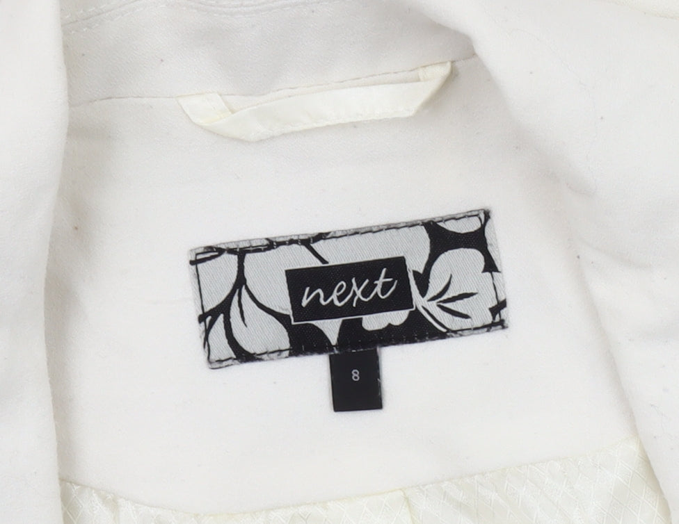 Next Women's Ivory Blazer, Size 8, Lined, Regular Fit