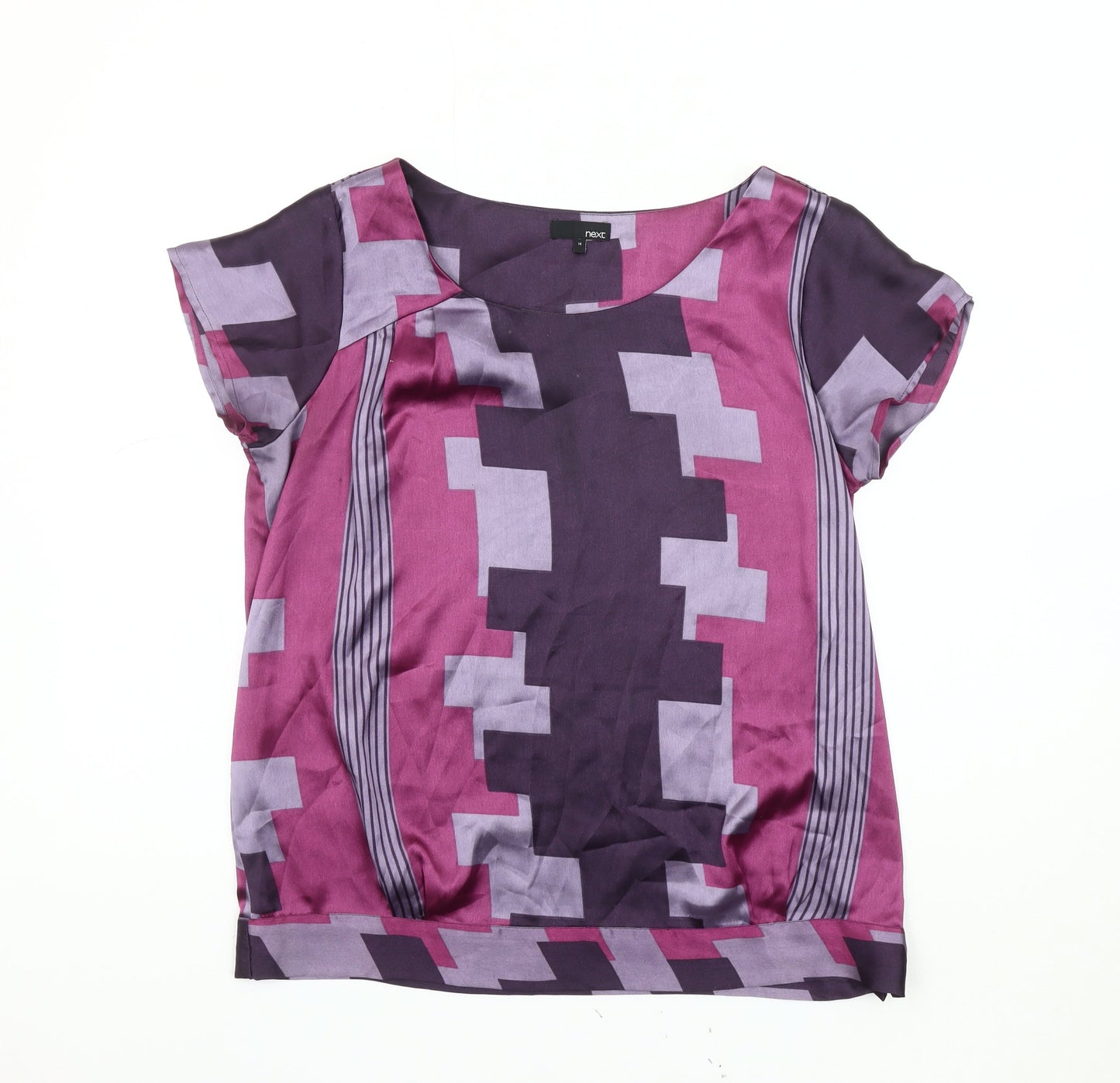 Womens UK Size 14 NEXT Multicoloured Basic Blouse