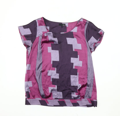 Womens UK Size 14 NEXT Multicoloured Basic Blouse
