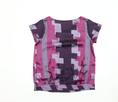 Womens UK Size 14 NEXT Multicoloured Basic Blouse