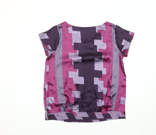 Womens UK Size 14 NEXT Multicoloured Basic Blouse