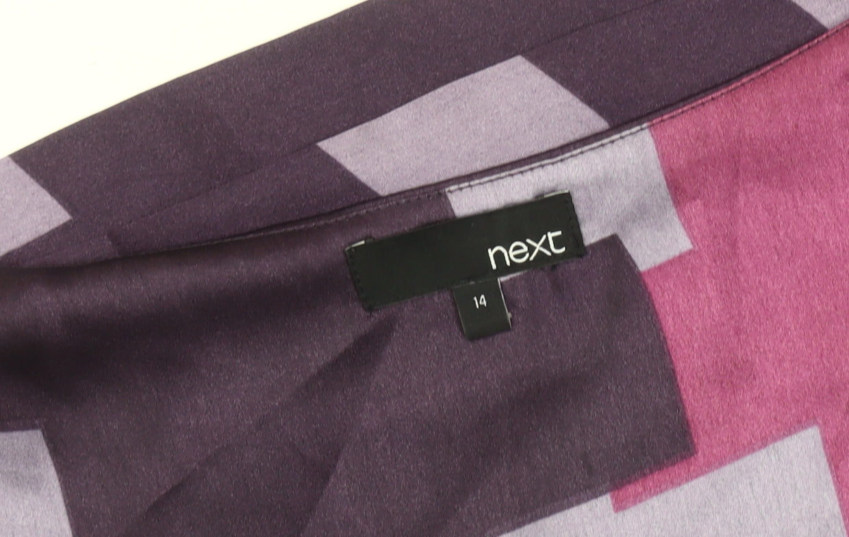 Womens UK Size 14 NEXT Multicoloured Basic Blouse