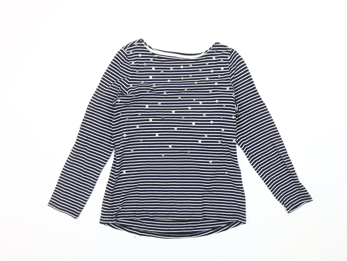 Womens UK Size 12 Joules Blue Jersey T-Shirt