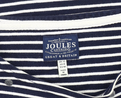 Womens UK Size 12 Joules Blue Jersey T-Shirt