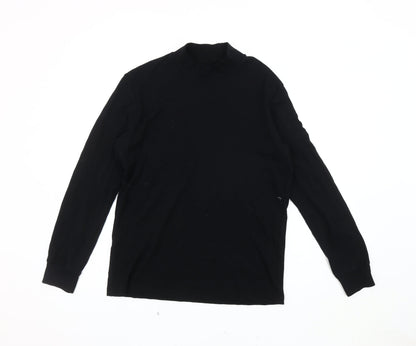 Unisex Adults UK Size M Uniqlo Black Jersey T-Shirt