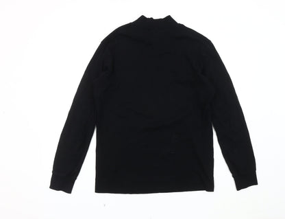 Unisex Adults UK Size M Uniqlo Black Jersey T-Shirt