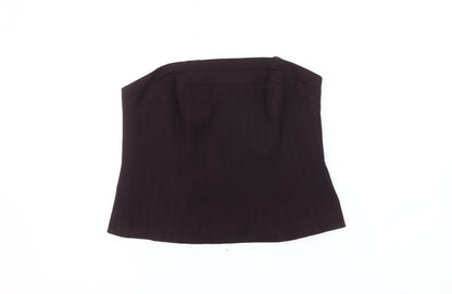 Womens UK Size 14 NEXT Brown Cropped Blouse