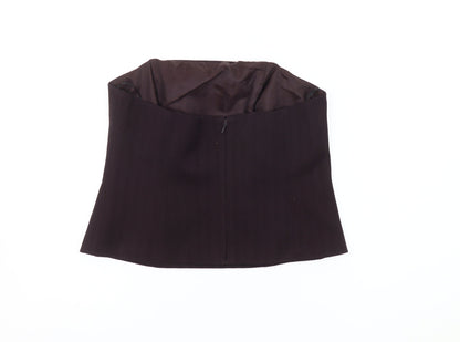 Womens UK Size 14 NEXT Brown Cropped Blouse