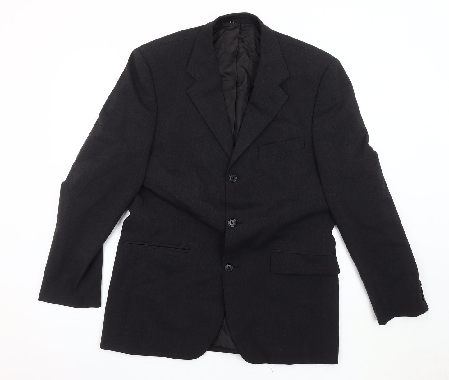 Burton Men's Grey Regular Fit Blazer, 40 in, Classic Style