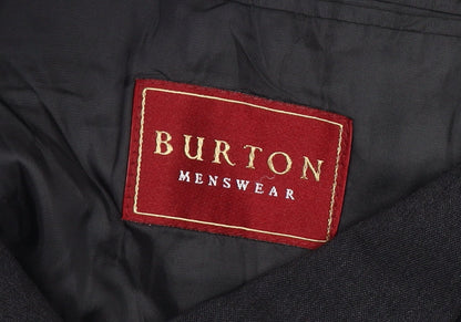 Burton Men's Grey Regular Fit Blazer, 40 in, Classic Style