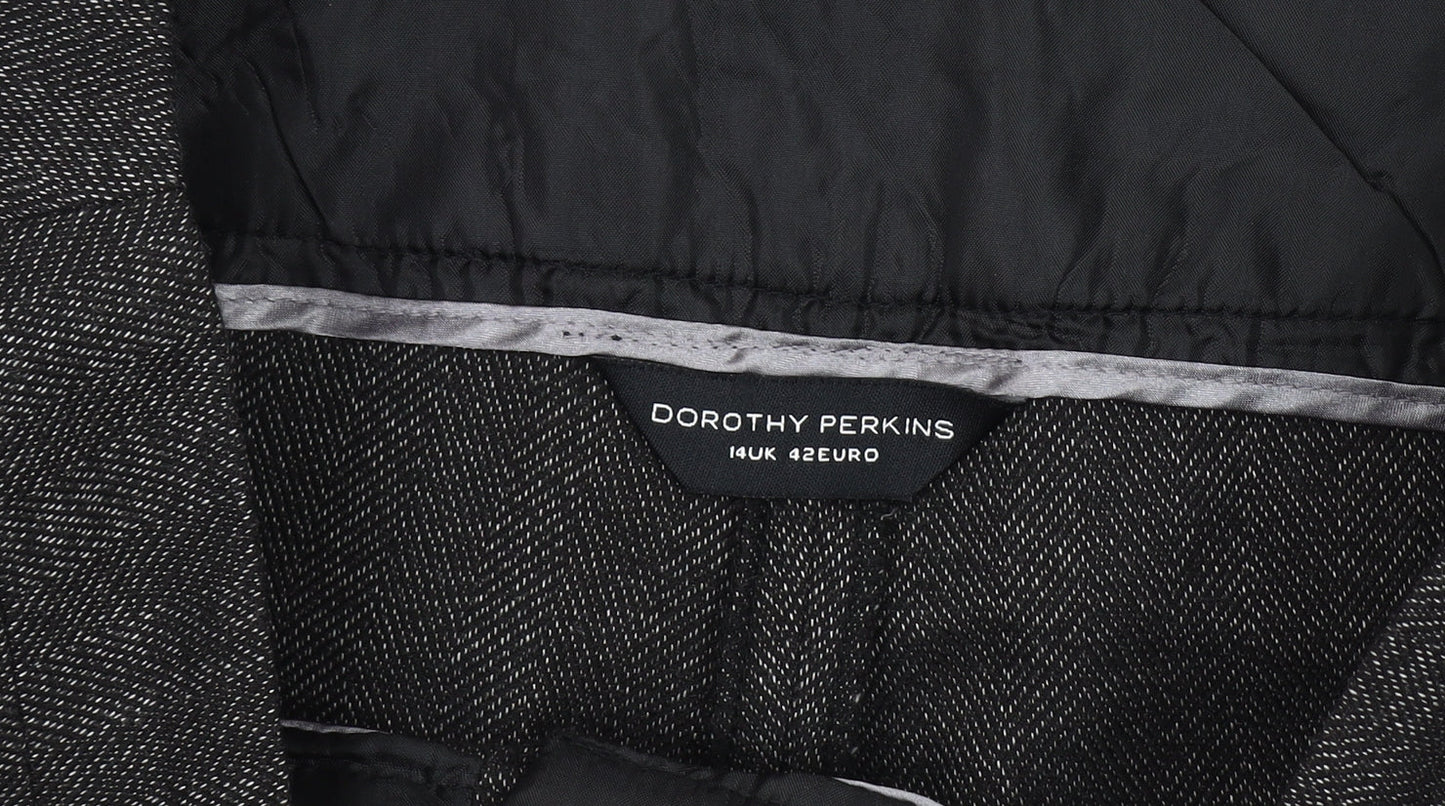 Womens UK Size 14 Dorothy Perkins Regular Fit Business Formal Black Trousers