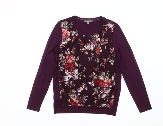 Laura Ashley Women's Floral Purple Blouse Size 10