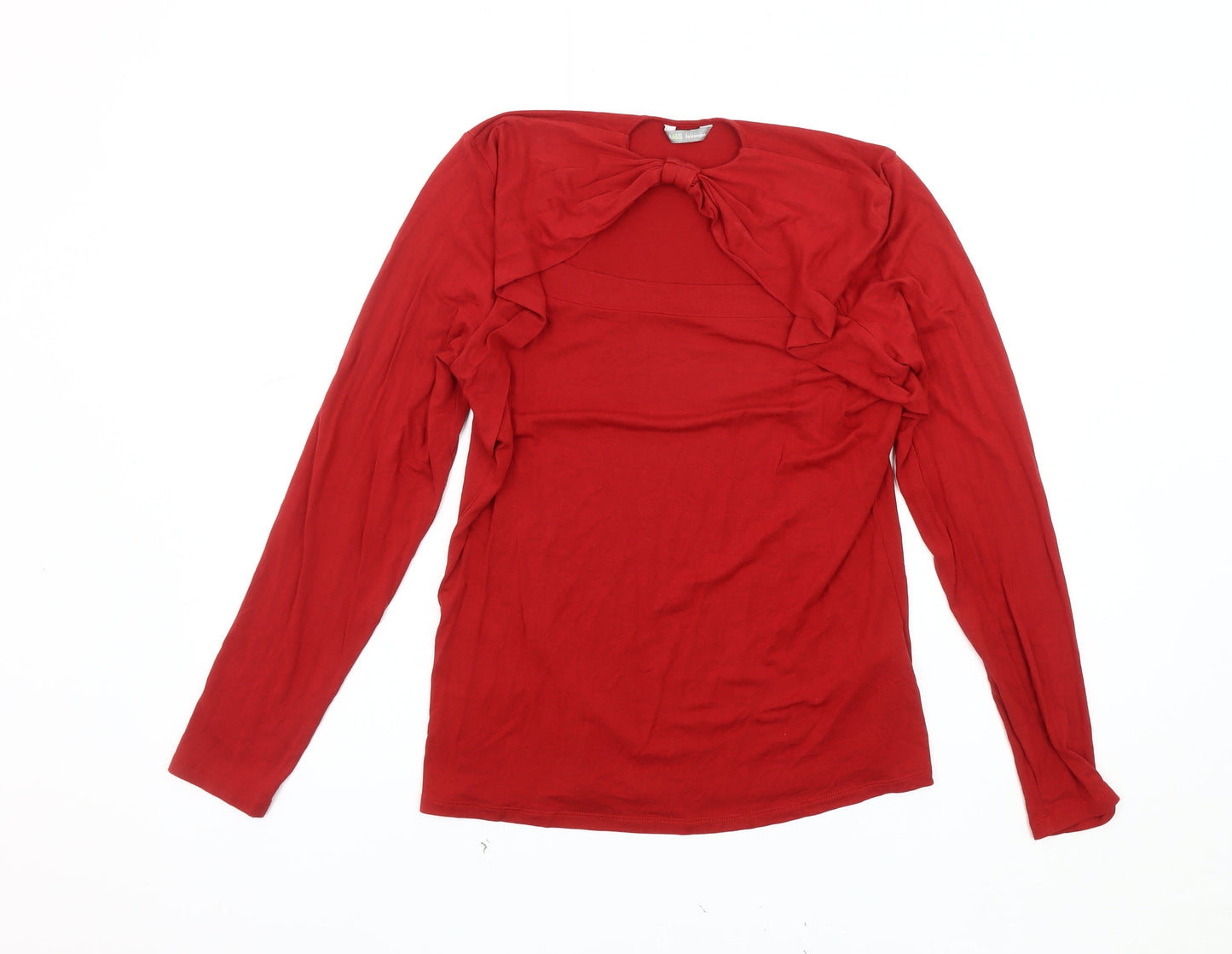Womens UK Size 14 Marks and Spencer Red Basic Blouse