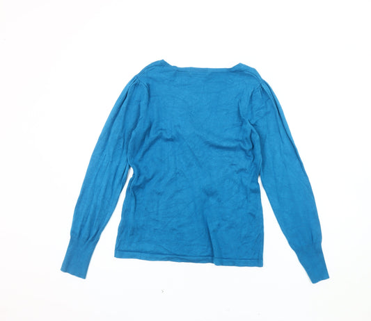 Womens UK Size 14 Marks and Spencer Blue Pullover Jumper
