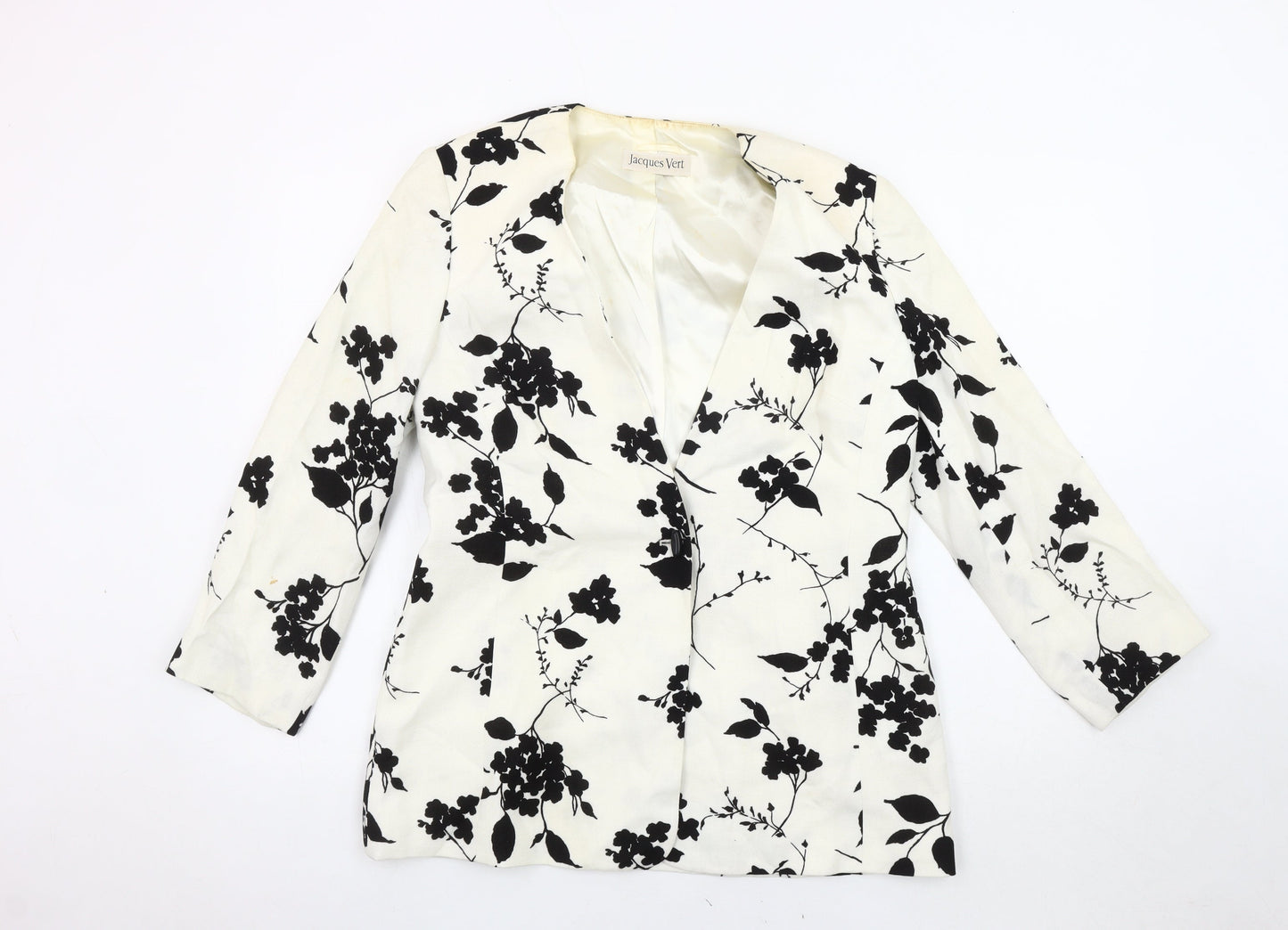 Jacques Vert Women's Black & White Floral Blazer Size 10