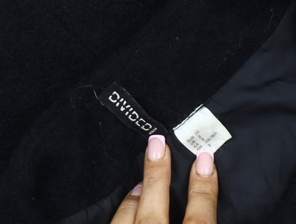 H&M Black Women's Mid-Length Wool Coat Size 4