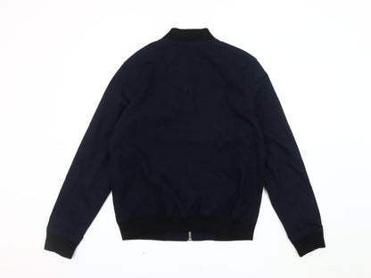 Mens UK Size M Topman Blue Bomber Jacket