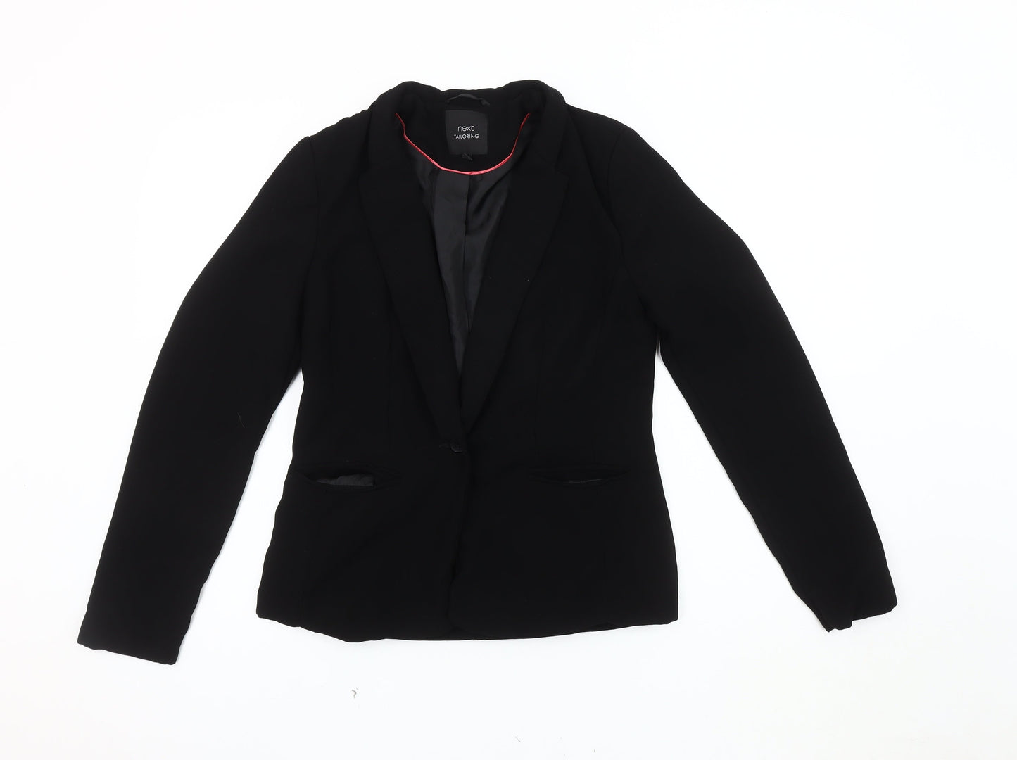Next Women's Black Blazer - Size 8, Regular Fit, Lined
