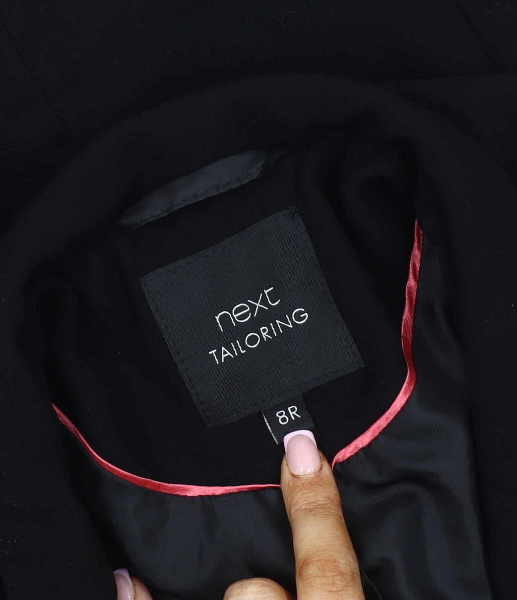 Next Women's Black Blazer - Size 8, Regular Fit, Lined