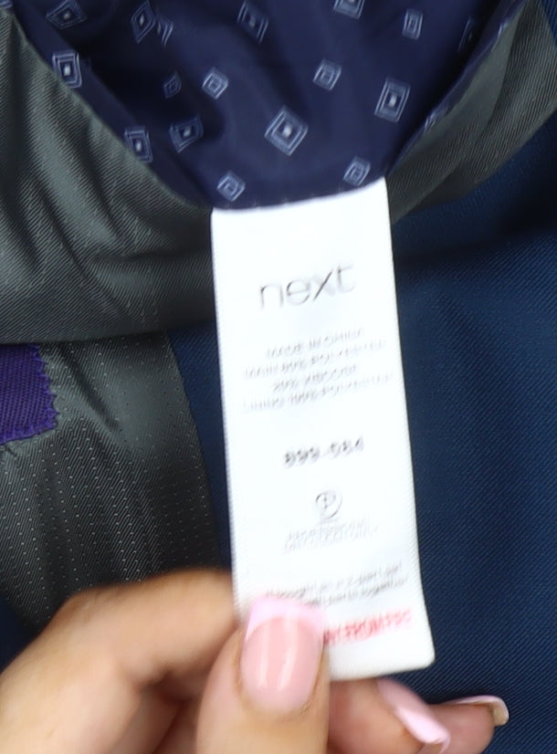 Next Men's Blue Blazer, 38R, Single-Breasted Jacket