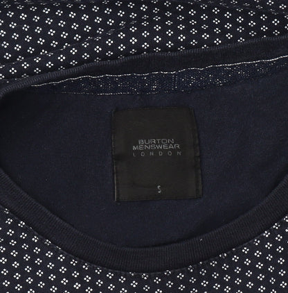 Mens UK Size S Burton Menswear London Blue  T-Shirt