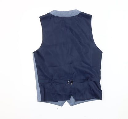 Topman Blue Men's Suit Waistcoat Size L 38